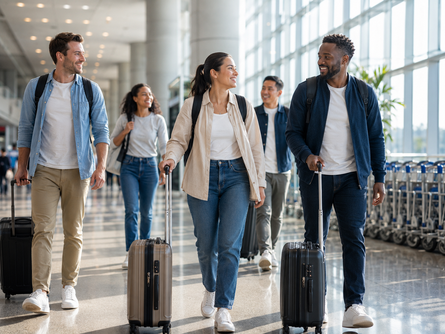 Applicants traveling through airport